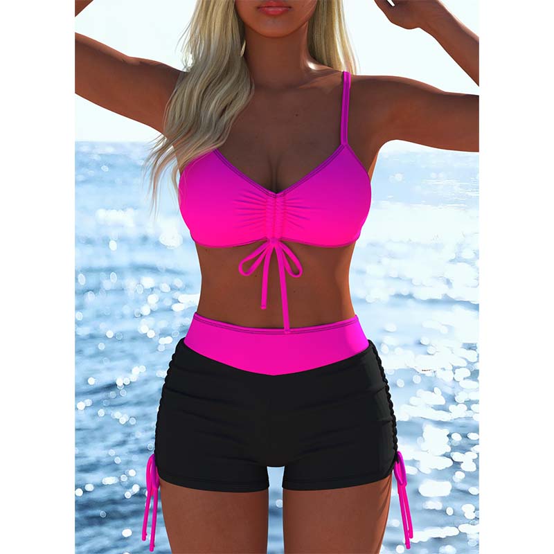 Clara Serra | Conjunto de bikini: top con cordones y braguitas tipo bóxer, varios diseños