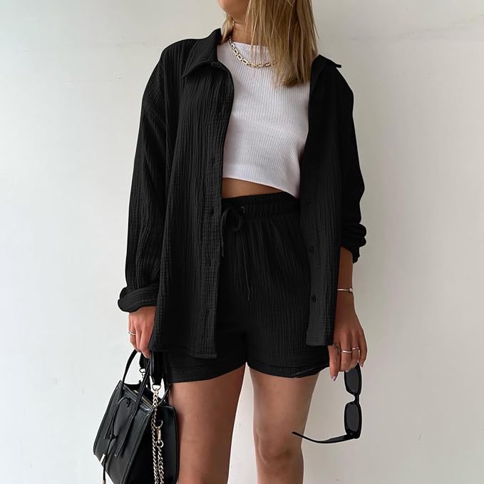 Conjunto de algodón informal para el día a día